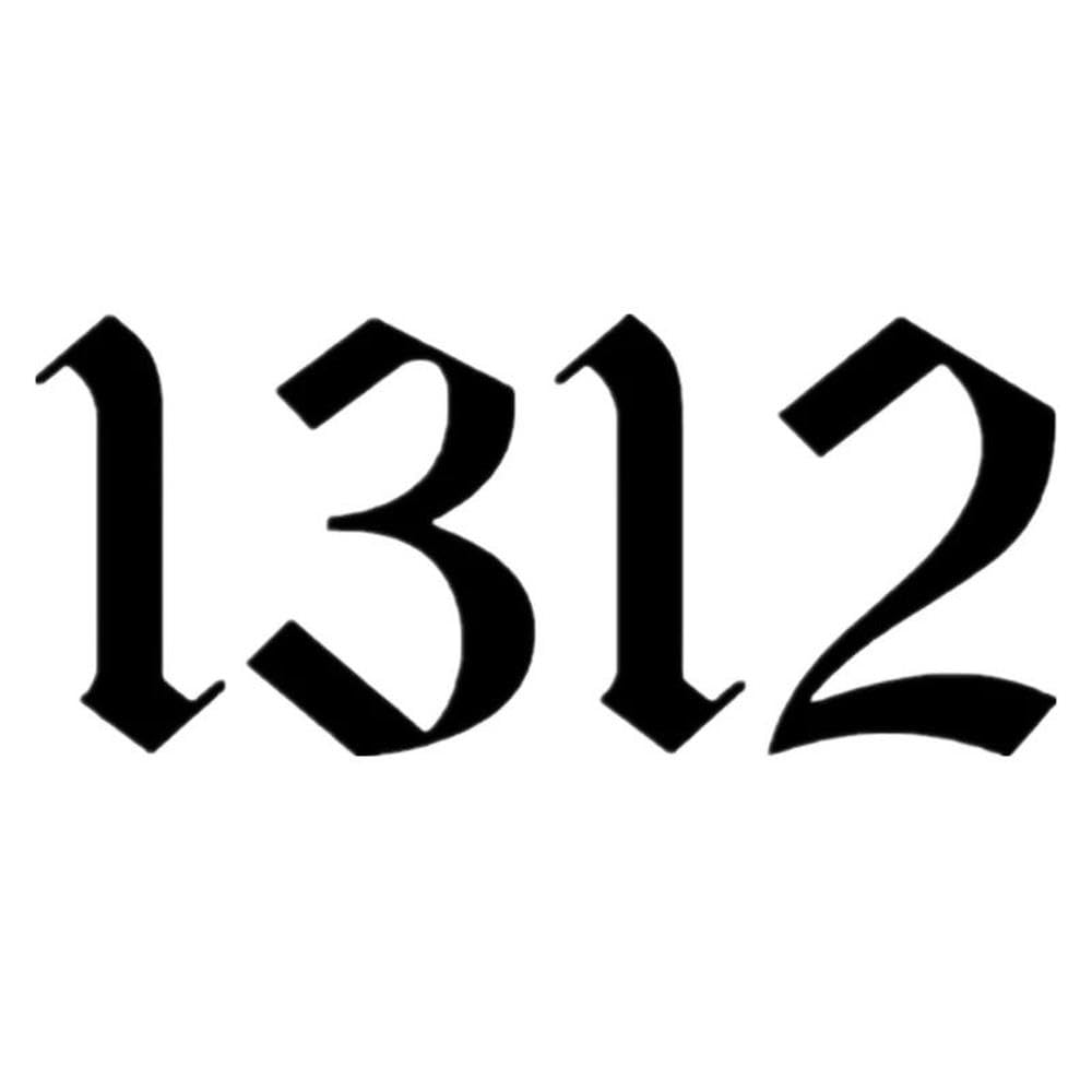 Vinyl Decal Number 1312 Car Sticker Waterproof Stickers On Truck Bumper Rear Window(Black)