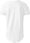 KESIHAN Hommes Slim Fit Hipster Hip Hop Ripped Round Hemline T Shirt . Mens Slim fit hip hop ripped T-shirt avec l'ourlet rond, toucher décontracté doux, streetwear style pour l'usure quotidienne.