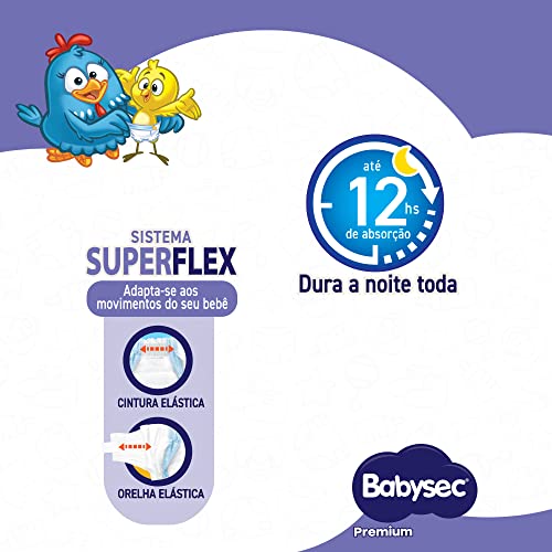 Fralda Babysec Galinha Pintadinha Premium P 34 Unidades