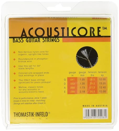 Thomastik Corde Per Basso Acustico Phosphor Bronze Con Nucleo In Nylon Set AB344 4 Corde (Sol, Re, La, Mi) - 2