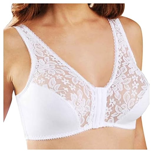 Brassière Femme avec Ouverture Devant Push Up Soutien-Gorge Minimiseur sans Armatures Grande Taille 2025 Soldes Brassière Sport Bra Fermeture Devant Brassiere Confortable Quotidien Fitness Yoga