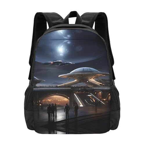 PHAYAH Mochila casual para laptop Cool Future City para homens e mulheres para meninos e meninas, mochila leve