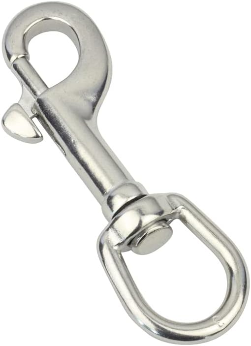 Single Ended Bolt Snap Hooks Marine Trigger Clips Hardware 5 Pcs | Heavy duty marine grade clip; Ideal for diving equipment; Quick release trigger snap for outdoor & underwater connection