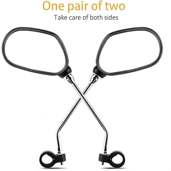 Bike Mirrors, 2Pcs Bicycle Large Wide Angle 360°Adjustable -Bicycle Mirrors for Handlebar 22-26mm, for Mountain Road Bike Motocycle by WUFCIYBO - Used condition - Image 6