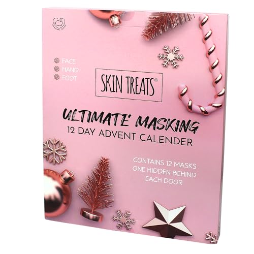 Skin Treats Ultimate Masking 12 Day Advent Calendar | 12 Clay Masks | Skincare Advent Calendar | Bentonite & Kaolin Clay | Refreshing & Rejuvenating | Vegan | Not Tested On Animals