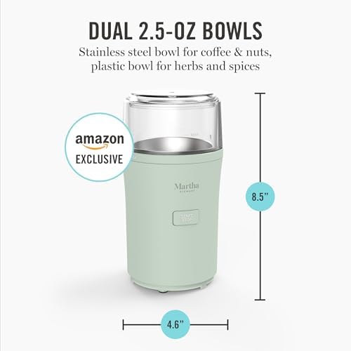 Martha Stewart Electric Coffee & Spice Grinder with Dual Bowls, Honeydew — view 12