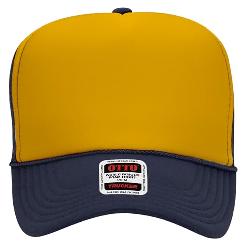 Image of OTTO Polyester Foam Front 5 Panel High Crown Mesh Back Trucker Hats in 97, Bulk, Wholesale