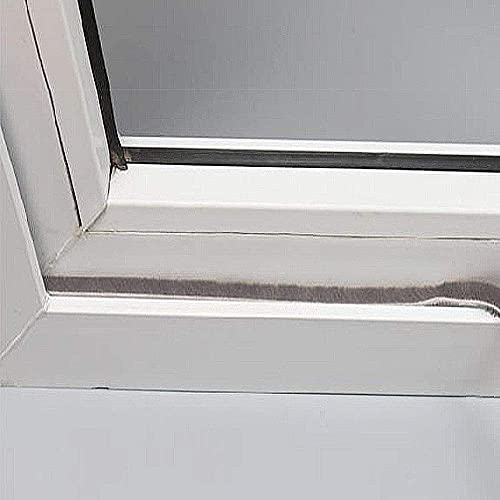 Tambee Self-Adhesive Pile Weatherstripping Brush Weather Stripping For Door & Window 2Pcs(16.5 Ft, Grey) #TOP6
