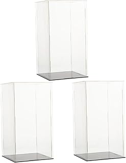 TOYANDONA 3 Pçs Caixa De Exibição De Vidro Tiro Mini Recipientes De Plástico Recipientes De Vidro Casos De Exibição Para Colecionáveis Caso Claro Carro Hud Recipiente De Exibição Acrílico