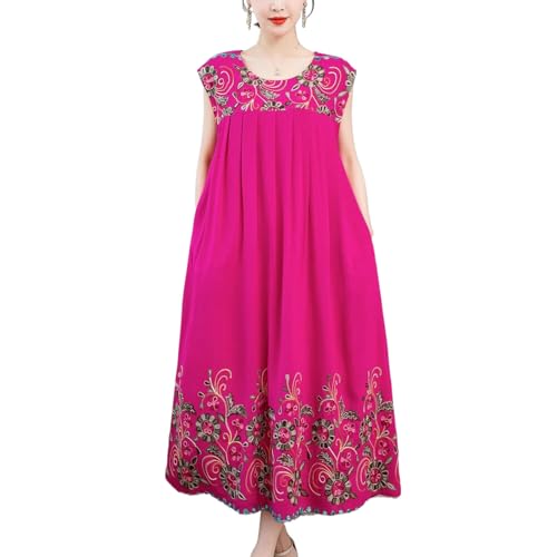 Robe de fête pour femme style décontracté broderie florale