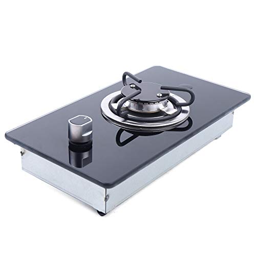 Propane Gas Cooktop Tempered Glass Gas Stove 7.9" Built-in LPG