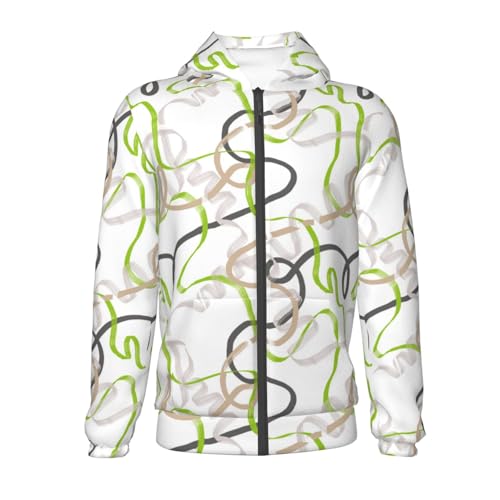 Geometric Optical Small Squares Kids Pullover Hoodies Boys Zip Up Sweatshirts Girls Athletic Clothes with Pocket2