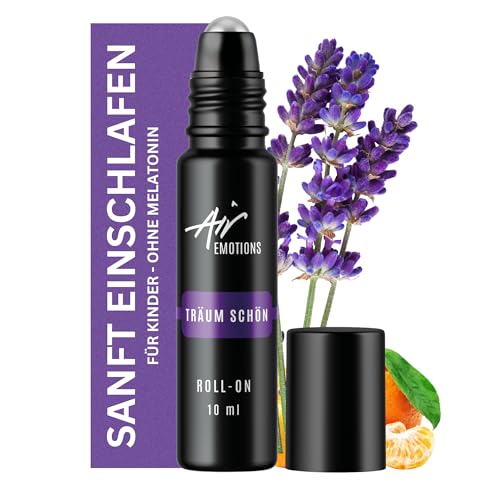 Air Creative® Einschlafhilfe Kinder natürlich - Träum schön Roll-On mit Lavendelöl & Mandarinenöl - ohne Melatonin -100% naturrein, sanft & beruhigend, 10 ml