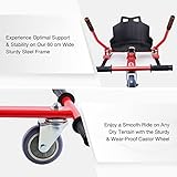CO-Z Hoverboard Go Kart Adjustable Hoverkart Seat for Electric Self Balancing Scooters Fit Hover Board Sizes 6.5", 8" And 10" Hoverkart For Hoverboards (Red) - Image 8