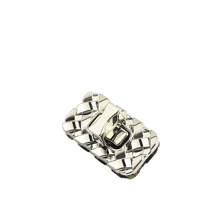 Zamek torebki, Zapięcie typu Twist Turn Lock, aluminiowe zapięcie 35x20mm Opakowanie 10 sztuk Wielokolorowe(Silver)