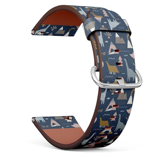 MRAKPLGE 22mm Watch Band with Quick-Release, Baby Mountain Volcano Pattern, Replacement Vegan Leather Strap, Bracelet for Smartwatches, Wristband for Men and Women
