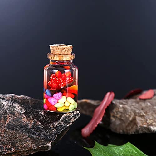 12 Pcs Small Glass Bottles With Cork, 8ml Mini Glass Jars With Stoppers Spell Jars Mini Glass Jars for DIY Arts Crafts Decoration