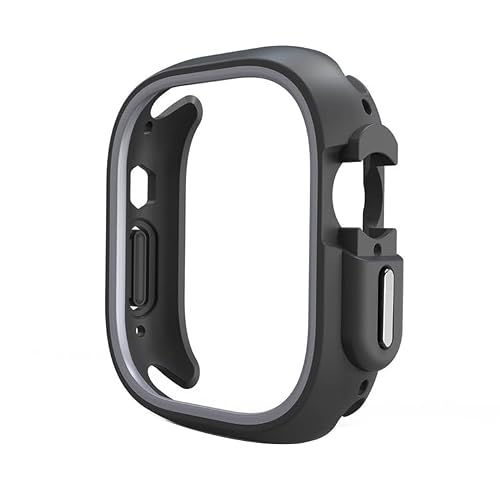 CYBERGARAGE�E�݊��iApple Watch Ultra 4�p / Ultra3�p / Ultra2�p / Ultra1�p �P�[�X �J�o�[ �ϏՌ� TPU+�n�[�h�P�[�X 49mm(�O���[) [���s�A���i]