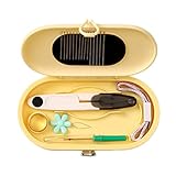 Pitadue Juego de costura, accesorios con tijeras, agujas de costura, dedal, hilo métrico, abuela, mamá, amiga, accesorios y suministros para máquina