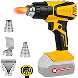 Cordless Heat Gun Compatible with Dewalt 20V Battery, LCD...