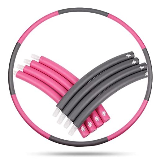 F&FSH Hula ring för vuxna, 750 g vikt 8 sektioner avtagbar med skumbomull fitnessring professionell midja och buk rockring lämplig för vuxna nybörjare för att träna gå ner i vikt