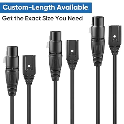 (13ft) Replacement 4-pin XLR Intercom Communication Headset Cable for Clear-Com CC-110/CC-300/CC-220/CC-400 Professional Interchangeable Cable for Clear-Com