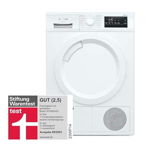 Siemens WT43HV03 wasdroger iQ300, warmtepompdroger met 7 kg inhoud, multiTouch led-display, autoDry, outdoor-programma, easyClean filter, wit, 60 cm - Image 3