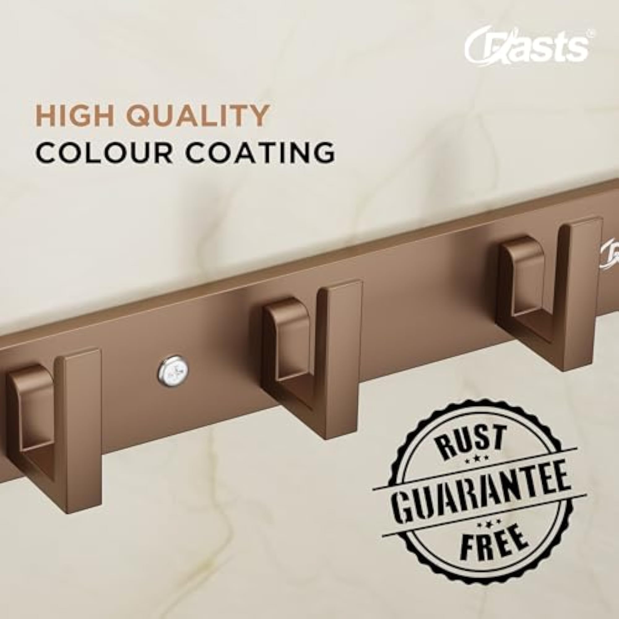 Aluminium Cloth Hanger Wall Mounted with 6 Hooks