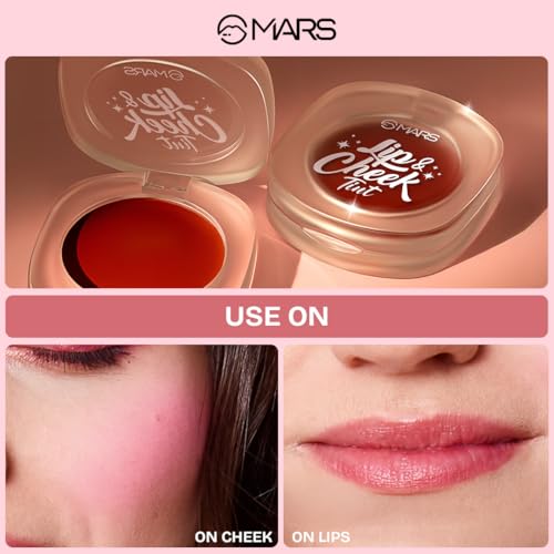 Image of MARS Lip & Cheek Tint for Bold Pop Color (2.8 gm) (03-Cinnamon Glow - Support Your Growth) | Demi Matte Finish | Dual Function | Buildable High Pigmentation | Long-Lasting Color | Weightless Wear