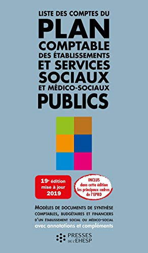 livre Liste des comptes du plan comptable des établissements et services sociaux et médico-sociaux publics