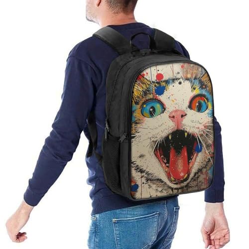 Sac à dos imprimé 3D chat imperméable et léger pour primaire