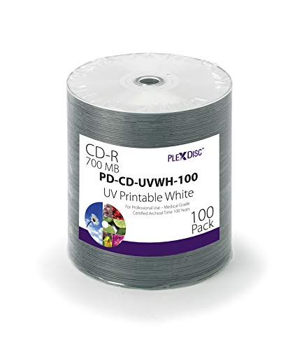 Blu Innovation PlexDisc CD-R, 100 STK, 52X, 700MB, White top, Nicht geeignet für Inkjet Drucker