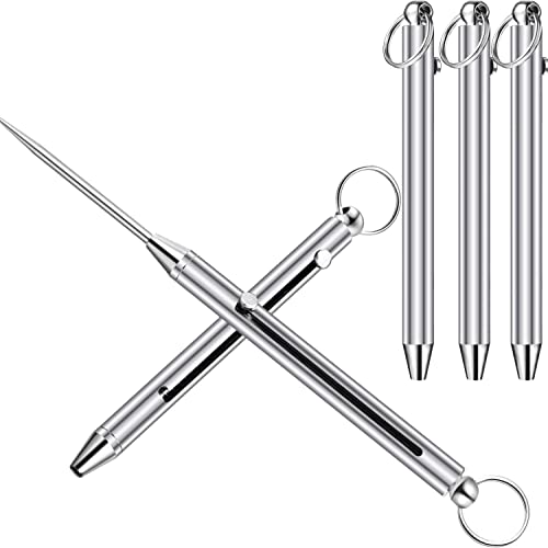 JYPLKCMT 3 Stück Titan-Teleskop-Zahnstocher | Integriertes Design Mit Titan-Schutzhülle | Metalltaschen-Zahnstocher Aus Edelstahl