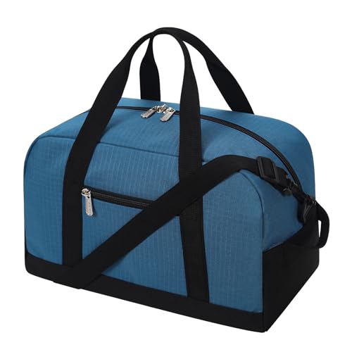 Image of Apenze Small Gym Bag 14 inch lightweight Carry On Mini Duffel Bag for Travel Sport - Blue