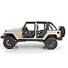 Smittybilt 76887 XRC Steel Rocker Body Cladding, 07-15 JK 4dr. Textured Black