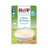 HiPP Biológico - Crema de Arroz sin Gluten BIO - Fácil Digestión - Sin Azúcares Añadidos - Sin Lácteos - Enriquecida con Vitaminas y Minerales Esenciales - Apto Para Bebés A Partir de 4 Meses - 400g