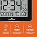 Marathon Crystal Framed Atomic Wall Clock, Black - Large, 7.5-Inch Display - AM/PM or 24-Hour Time Format, Eight Time Zones, Indoor Temperature & Humidity - Two AA Batteries Included