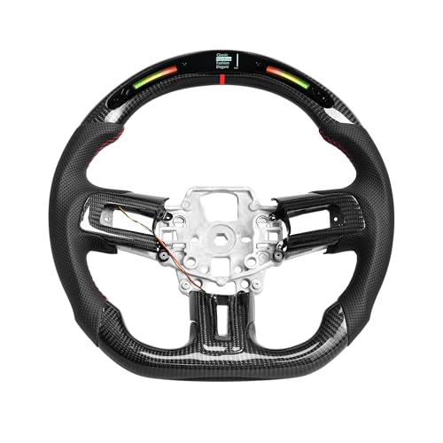EASSAFEX Carbon Fiber Steering Wheel for Mustang EcoBoost/GT/Shelby GT