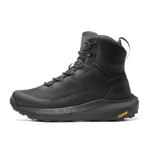 NORTIV 8 Men's Tactical Hiking Boot Lightweight Cushion Sole Boots for Work All Day Side Zipper Motorcycle Combat Military Boot Arch Support 8 Inches Terrascope,Size 10,Black,NMUMMT2503 - Image 9