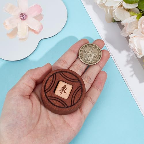 Indicador de Viento de Madera para Mahjong miniatura 3