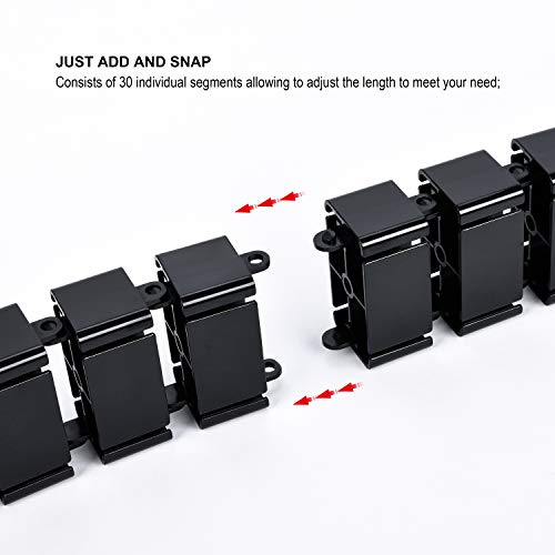 Vwindesk Vertebrae Cable Management Spine Kit | Height Adjustable Desk Quad Entry Wire Organizer, Black #TOP3
