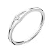Produktbild Miore Damen Solitär Verlobungsring aus 9KT (375) Weißgold mit diamant brillant 0.05 ct