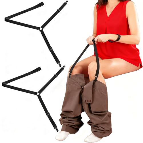 2 PCS Assistive Devices for Disabled, Clip and Pull Dressing Aid Adjustable Wearing Assist Tool for Elderly Handicap People Pregnant Injuries Post-Surgery Recovery (Black)