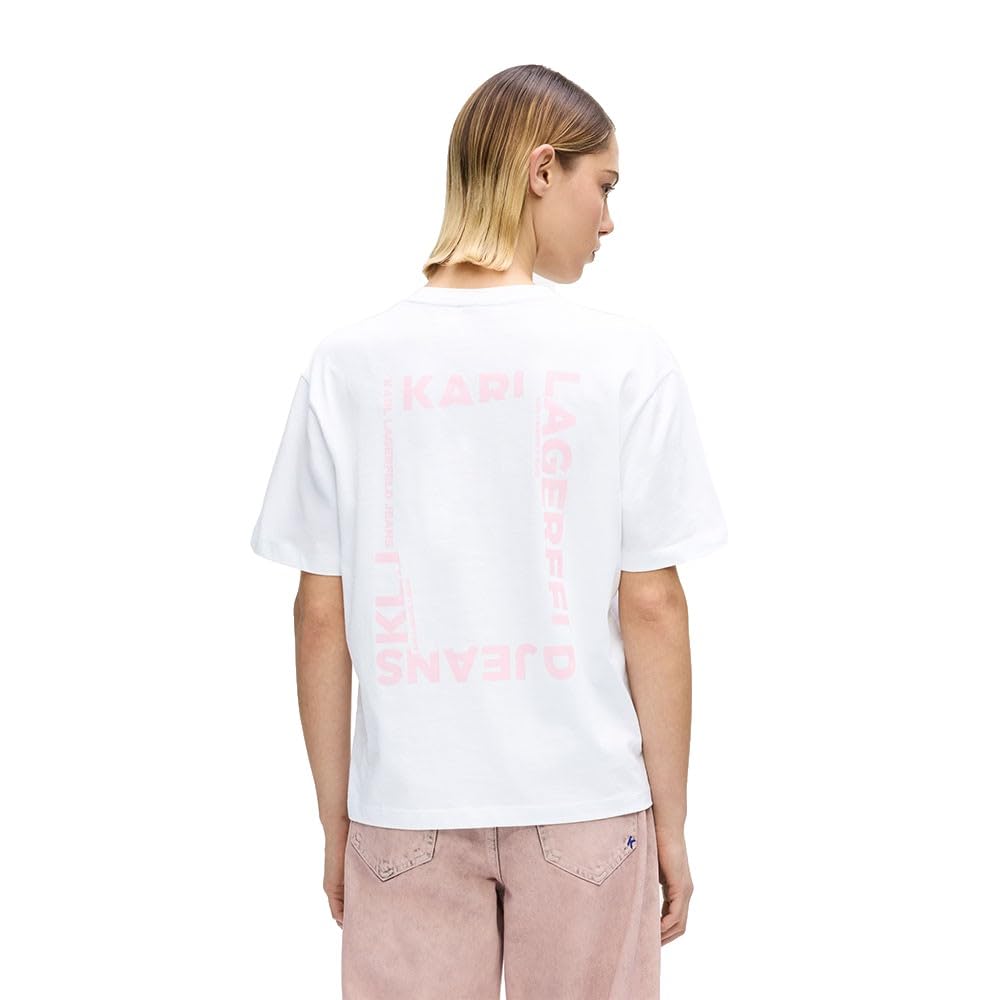Karl Lagerfeld Jeans Damen Regular Short Sleeve Frame T-Shirt