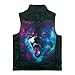 Rarucativ Blue Wolf Kids Zip Up Vest 4T Casual Winter Lightweight Sleeveless Fleece Jacket with Pocket Polyester Versatile Fall Outfits Fashion Clothing for Daily Life