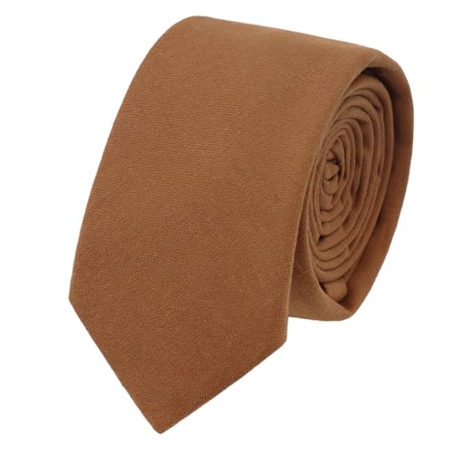 Image of Cotton 2.56'' Skinny Ties for Men, Neckties for Casual, Business | Solid color ties for men for party, daily use, dating, office