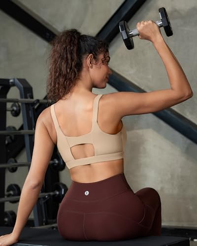 Image of RUNNING GIRL Sports Bra for Women High Support, Molded Cup Supportive High Impact Sports Bras with Sewn in Pads
