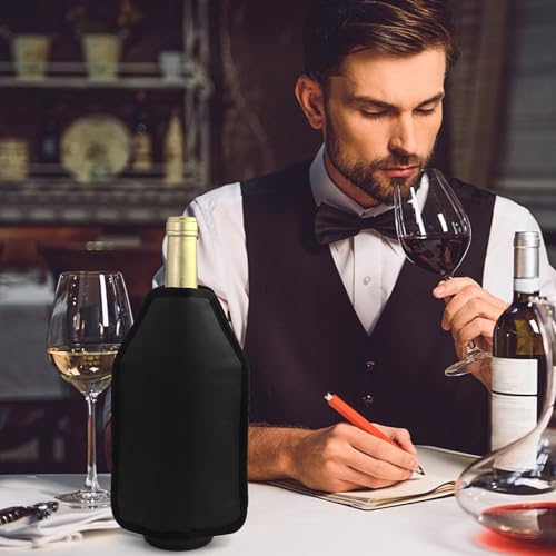 Miniatura 5 de 2 Piezas Enfriadora De Botella De Vino, Enfriador Rápido Para Vino Cubierta Refrigeradora Wine Cooler De Gel Refrigerador Bolsa Enfriador Para Vino Espumoso Champán Cerveza