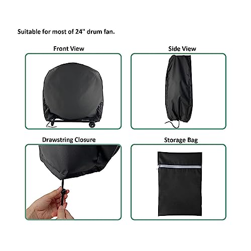 Bothyi Capa de ventilador industrial à prova d'água lavável ao ar livre protetor de ventilador de c
