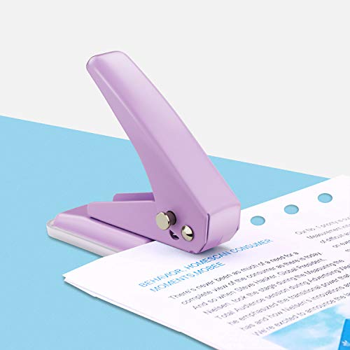 image for Hutou Single Hole Puncher Handheld 1/4 Inches Hole Punch, 20 Sheet Pap